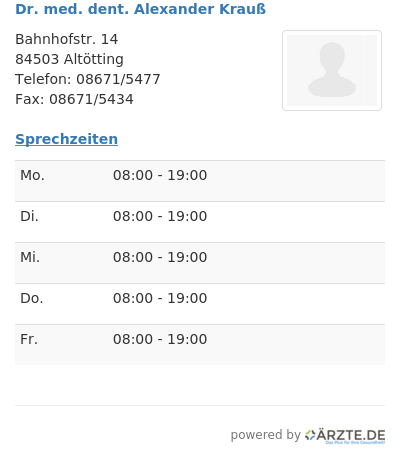 Dr med dent alexander krauss