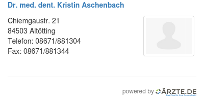 Dr med dent kristin aschenbach