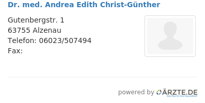 Dr med andrea edith christ guenther