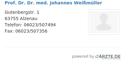 Prof dr dr med johannes weissmueller