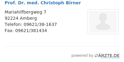 Prof dr med christoph birner