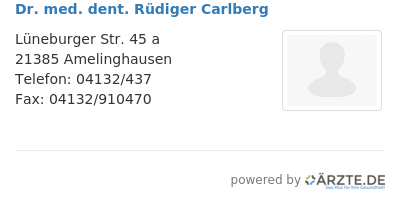Dr med dent ruediger carlberg