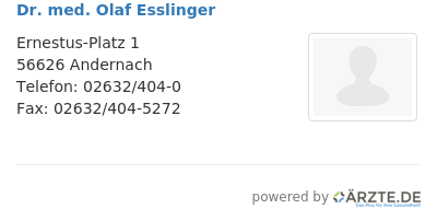 Dr med olaf esslinger