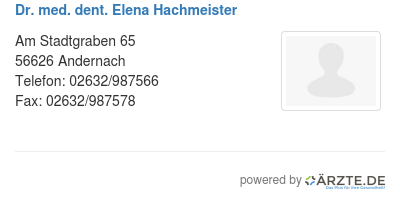 Dr med dent elena hachmeister