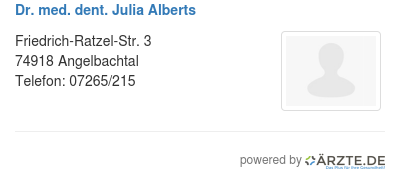 Dr med dent julia alberts