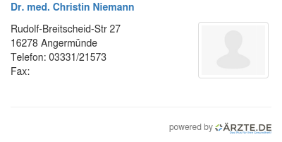 Dr med christin niemann
