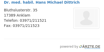 Dr med habil hans michael dittrich