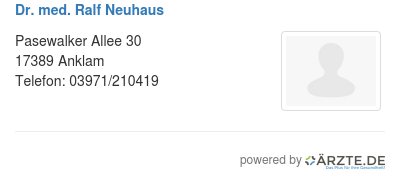 Dr med ralf neuhaus