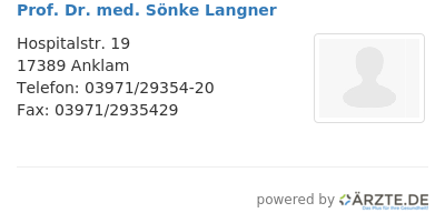 Prof dr med soenke langner