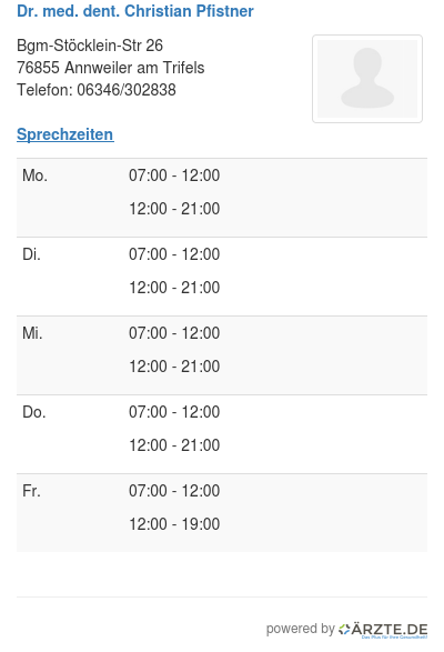 Dr med dent christian pfistner