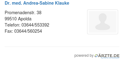 Dr med andrea sabine klauke