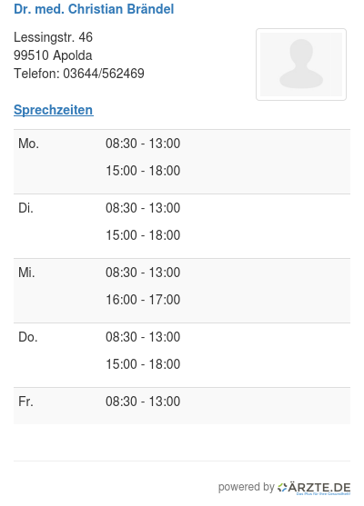 Dr med christian braendel