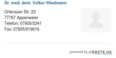 Dr med dent volker wiedmann 511492