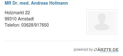 Mr dr med andreas hofmann