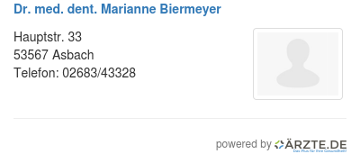 Dr med dent marianne biermeyer