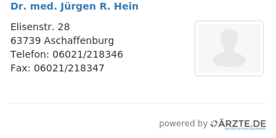 Dr med juergen r hein
