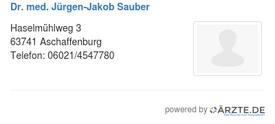 Dr med juergen jakob sauber