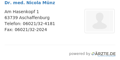 Dr med nicola muenz