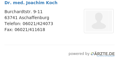 Dr med joachim koch
