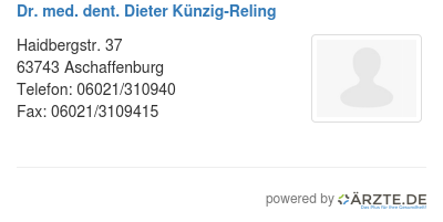 Dr med dent dieter kuenzig reling
