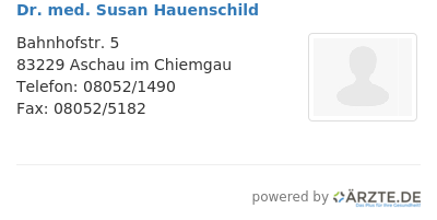 Dr med susan hauenschild