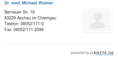 Dr med michael weimer
