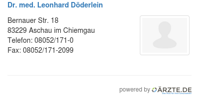 Dr med leonhard doederlein