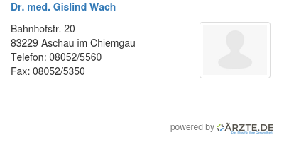 Dr med gislind wach