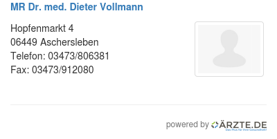 Mr dr med dieter vollmann