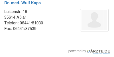 Dr med wulf kaps