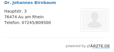 Dr johannes birnbaum