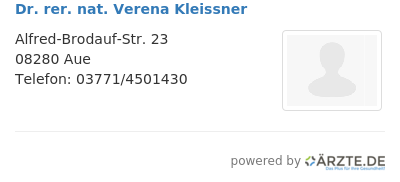 Dr rer nat verena kleissner
