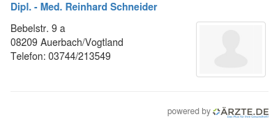Dipl med reinhard schneider