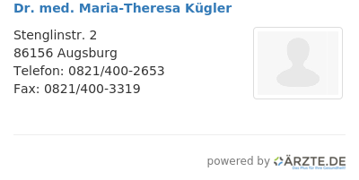 Dr med maria theresa kuegler
