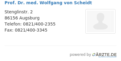 Prof dr med wolfgang von scheidt