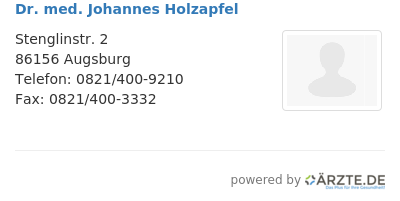 Dr med johannes holzapfel