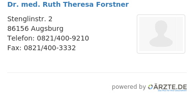 Dr med ruth theresa forstner