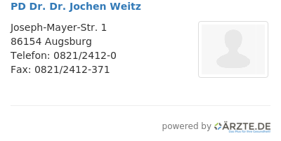Pd dr dr jochen weitz