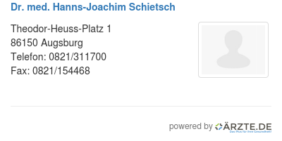 Dr med hanns joachim schietsch