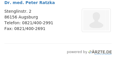Dr med peter ratzka