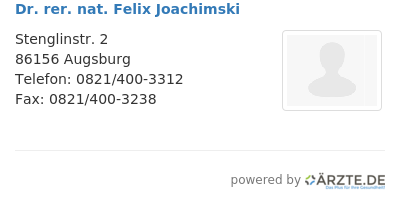 Dr rer nat felix joachimski