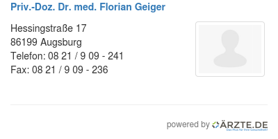 Priv doz dr med florian geiger