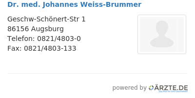 Dr med johannes weiss brummer