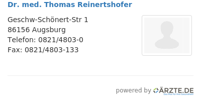 Dr med thomas reinertshofer