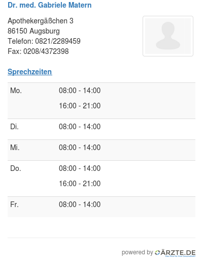 Dr med gabriele matern