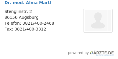 Dr med alma martl