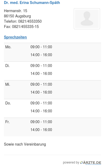 Dr med erina schumann spaeth