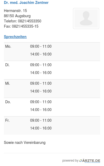 Dr med joachim zentner