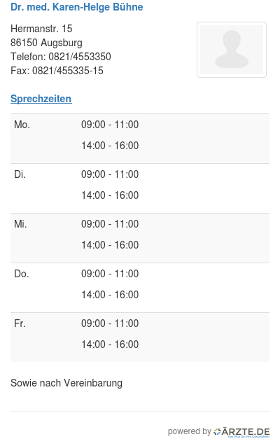 Dr med karen helge buehne