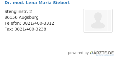 Dr med lena maria siebert